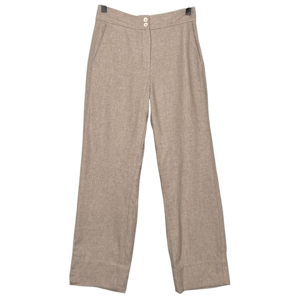 Massimo Dutti Two-button Wool Trousers In Beige Size US 2 - Picture 10 of 10